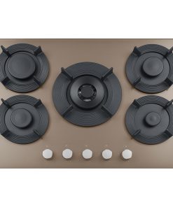 Plita gaz incorporabila Franke Maris Free by Dror FHMF 755 4G DC C cu 5 arzatoare 75x51cm gratare fonta Oyster