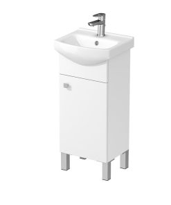 Set dulap baie cu 1 usa si lavoar inclus, 40 x 33 cm, Cersanit Sati