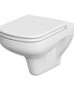 Vas wc suspendat rimless Cersanit Colour cu capac soft close inclus, alb lucios