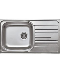 Chiuveta bucatarie inox cu picurator crom leinen, 78x44 cm, Deante Xylo