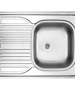 Chiuveta bucatarie inox cu picurator crom leinen, cuva dreapta, Deante Tango