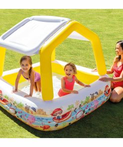Intex Piscină gonflabilă cu umbrar, 157x157x122 cm