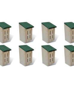 vidaXL Căsuțe de fluturi, 8 buc., 14x15x22 cm, lemn