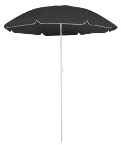 vidaXL Umbrelă de soare de grădină, stâlp din oțel, antracit, 180 cm