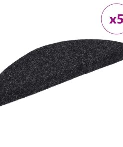 vidaXL Covorașe scări autoadezive, 5 buc., negru, 56x17x3 cm, punch