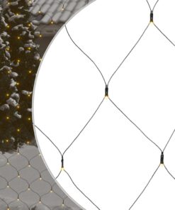 vidaXL Plasă luminoasă de Crăciun, alb cald, 3x2 m, 204 LED, int/ext