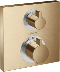 Baterie cada sau dus termostatata culoare bronz periat Hansgrohe, Ecostat Square