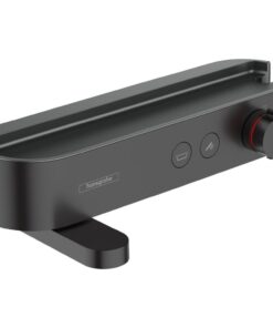 Baterie cada termostatata negru mat, pipa pivotanta, Hansgrohe ShowerTablet Select 400