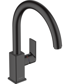 Baterie chiuveta bucatarie negru mat, monocomanda, patrata Hansgrohe Vernis Shape M35 71871670