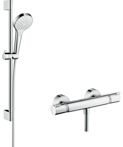 Baterie dus termostatata cu set de dus, culoare crom Hansgrohe Croma Select S 27013400