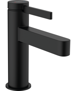 Baterie lavoar negru mat cu ventil push-open Hansgrohe Finoris 76010670