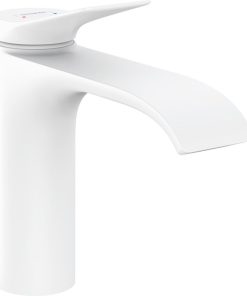Baterie lavoar alb mat, monocomanda, Hansgrohe Vivenis 75022700