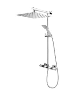Coloana de dus FDesign Anima Quadro, baterie termostatata, crom lucios