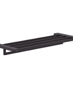Etajera baie pentru prosoape, negru mat, Hansgrohe AddStoris 65