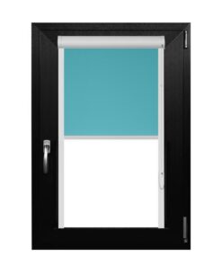 Rulou Textil , Casetat , Semiopac , Albastru Deschis , L 79 cm X H 120 cm