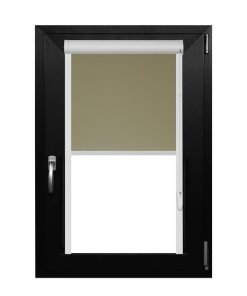 Rulou Textil , Casetat , Semiopac , Verde Kaki , L 83 cm X H 140 cm