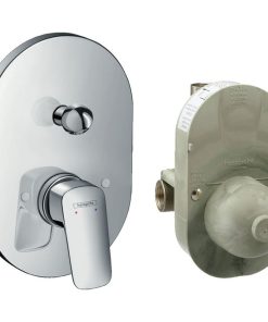 Set baterie cada sau dus cu corp incastrat inclus crom Hansgrohe, Logis