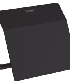 Suport hartie igienica, negru mat, Hansgrohe AddStoris