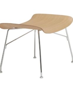 Taburet Kartell Smart Wood S/Wood design Philippe Stark Basic Veneer Light wood picioare crom