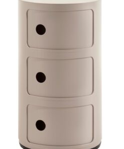 Comoda modulara Kartell Componibili Bio 3 design Anna Castelli Ferrieri crem