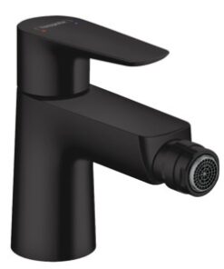 Baterie bideu Hansgrohe Talis E cu ventil pop-up negru mat