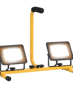 vidaXL Proiector LED cu mâner, 2x30 W, alb cald