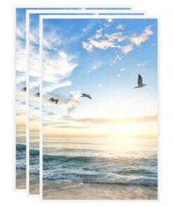 vidaXL Rame foto colaj pentru masă, 3 buc., alb, 10x15 cm, MDF