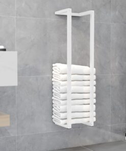 vidaXL Suport de prosoape, alb, 25x20x95 cm, oțel
