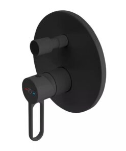 Baterie cada - dus incastrata FDesign Zaffiro, corp incastrat inclus, negru mat