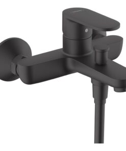 Baterie perete cada sau dus, culoare negru mat, Vernis Blend, Hansgrohe