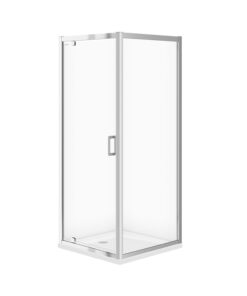 Cabina de dus patrata 80x80 cm cu usa batanta, Cersanit Arteco, crom