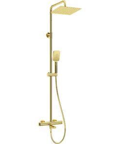 Coloana de dus cu baterie termostatata, auriu lucios, Deante