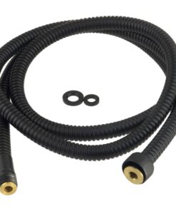 Furtun dus Deante pentru baterie cada cu 3 orificii, 150 cm, negru