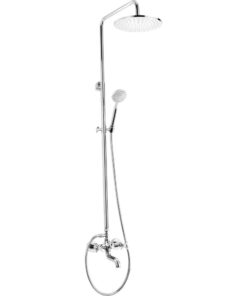 Coloana dus cu baterie cada baie si para de dus crom lucios Deante, Temisto