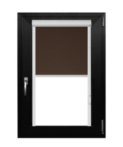 Rulou Textil Casetat , Opac , Maro , L 79 cm X H 140 cm