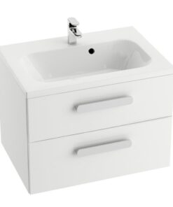 Dulap baza pentru lavoar Ravak Concept Chrome II SD600 cu doua sertare 60x49x50cm alb