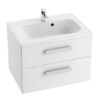 Dulap baza pentru lavoar Ravak Concept Chrome II SD800 cu doua sertare 80x49x50cm alb
