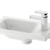 Lavoar asimetric Ravak Concept Chrome 40x22cm dreapta montare pe mobilier alb