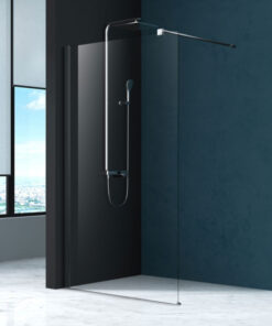 Paravan dus sticla securizata easy clean walk-in 120x200 cm, crom lucios, Mediterraneo Foxy