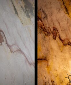 Ardezie Flexibila Translucida SKIN 2mm - Indian Autumn, 122x61 cm | Iluminare Ambientala, Interior & Exterior