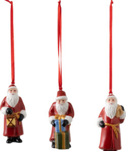 Set 3 decoratiuni brad Villeroy & Boch Nostalgic Ornaments Santa Claus 8cm