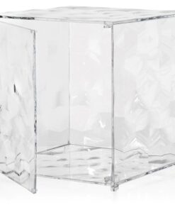 Etajera modulara cu usa Kartell Optic design Patrick Jouin 40x40x41cm transparent