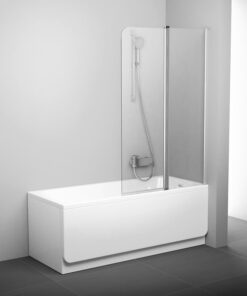 Paravan de cada Ravak CVS2-100 cu un element fix si unul mobil dreapta crom mat