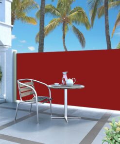 vidaXL Copertină laterală retractabilă de terasă, roșu, 140x300 cm