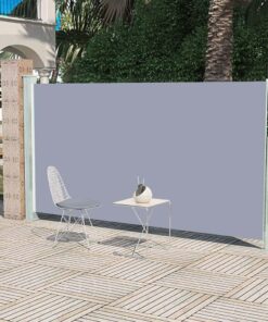 vidaXL Copertină laterală retractabilă de terasă, gri, 160x300 cm