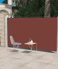 vidaXL Copertină laterală retractabilă de terasă, maro, 160x300 cm
