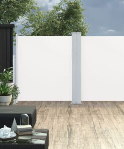 vidaXL Copertină laterală retractabilă, crem, 140x600 cm