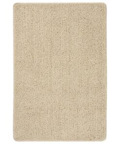 vidaXL Covor pufos, crem, 140x200 cm, antiderapant