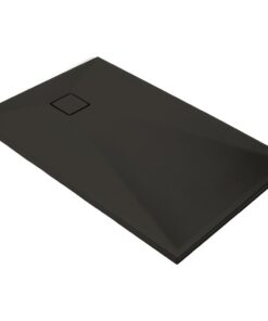 Cadita dus compozit slim neagra 100x70 cm Deante Correo