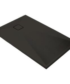 Cadita dus compozit slim neagra 120x70 cm Deante Correo